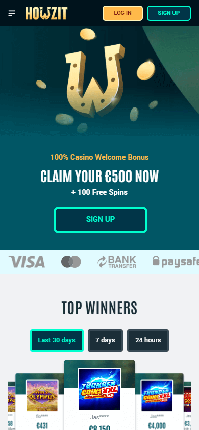 Howzit Casino Mobile screenshot